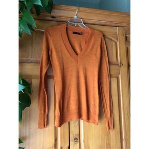 Vintage Limited Y2K wool blend stretch  rust orange knit sweater S